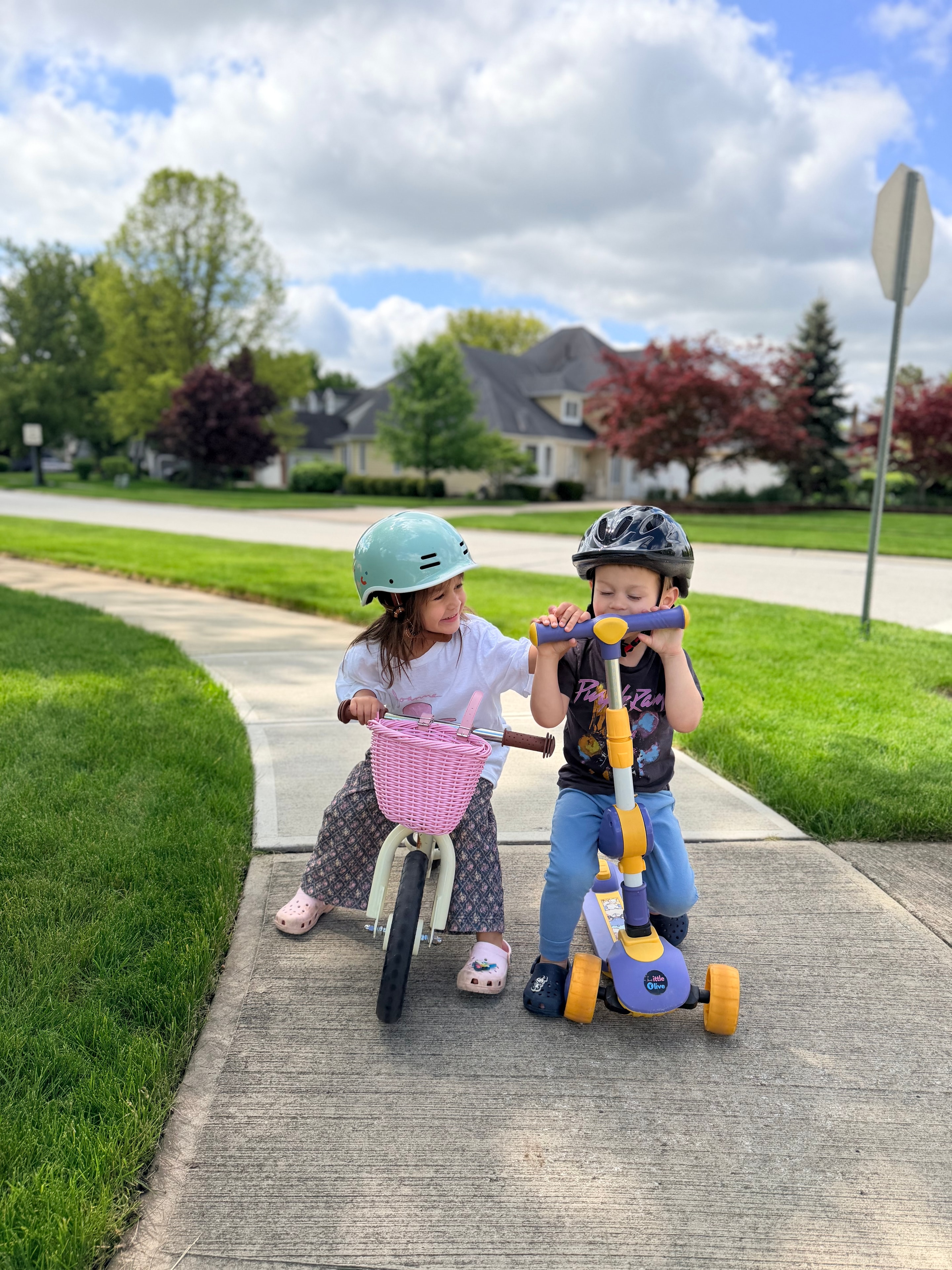 A mother and child enjoying playful clothing together